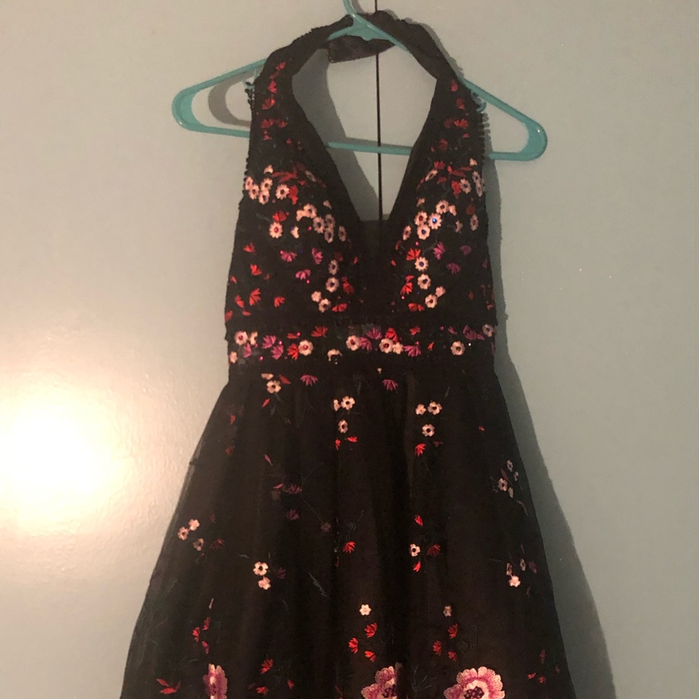 Black formal flower dress